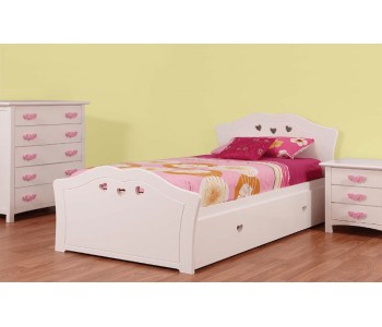 The Hearts Timber Kids Bed with Trundle Optional