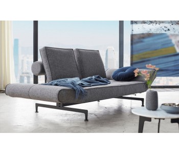 Ghia Single Sofa Bed with Black Leg - Innovation Living