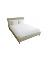 Rio Upholstered Bed Frame with Wooden Legs in Grey Colour Rio Upholstered Bed Frame with Wooden Legs in Grey Colour