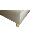 Rio Upholstered Bed Frame with Wooden Legs in Grey Colour Rio Upholstered Bed Frame with Wooden Legs in Grey Colour