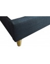 Rio Upholstered Kids Bed with Wooden Legs - Navy