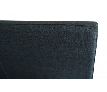 Rio Upholstered Kids Bed with Wooden Legs - Navy