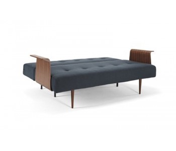 Recast Double Sofa Bed with Walnut Arms - Innovation Living