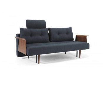 Recast Double Sofa Bed with Walnut Arms - Innovation Living