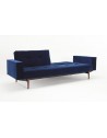 Splitback King Single Sofa Bed with Fabric Arms with Dark Styletto Legs - Innovation Living