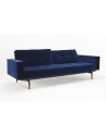 Splitback King Single Sofa Bed with Fabric Arms with Dark Styletto Legs - Innovation Living