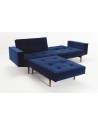 Splitback King Single Sofa Bed with Fabric Arms with Dark Styletto Legs - Innovation Living
