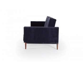 Splitback King Single Sofa Bed with Fabric Arms with Dark Styletto Legs - Innovation Living