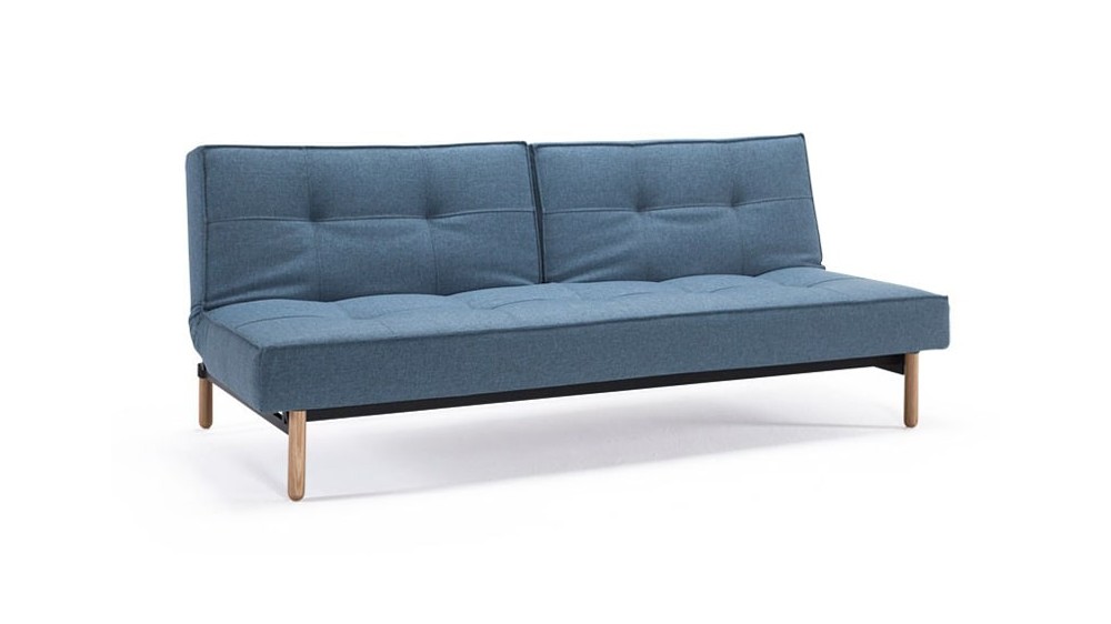 Splitback King Single Sofa Bed with Oak Stem Legs - Innovation Living Splitback King Single Sofa Bed with Oak Stem Legs - Innovation Living