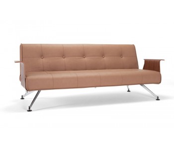 Clubber King Single Sofa Bed with Walnut Arms - Innovation Living