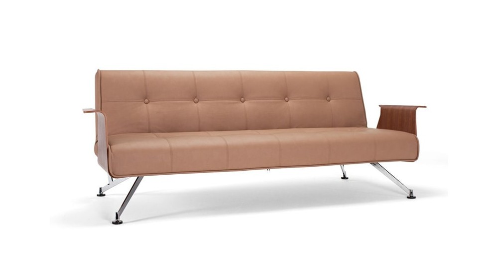 Clubber King Single Sofa Bed with Walnut Arms - Innovation Living Clubber King Single Sofa Bed with Walnut Arms - Innovation Living