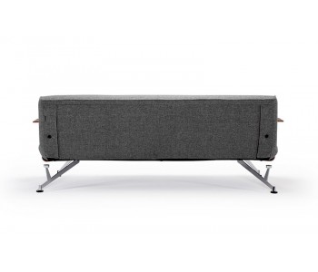 Clubber King Single Sofa Bed with Walnut Arms - Innovation Living