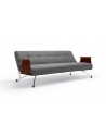 Clubber King Single Sofa Bed with Walnut Arms - Innovation Living Clubber King Single Sofa Bed with Walnut Arms - Innovation Living