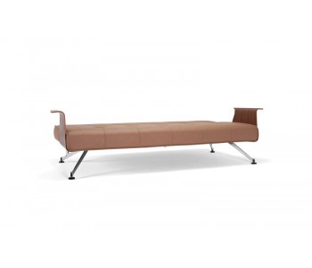Clubber King Single Sofa Bed with Walnut Arms - Innovation Living