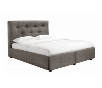 City Range Medium Soft Pocket Spring Mattress + Zuzuni Upholstered Slat Bed with Drawers