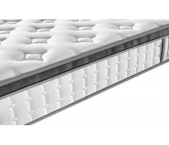 City Range Medium Soft Pocket Spring Mattress + Zuzuni Upholstered Slat Bed with Drawers