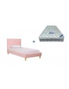 OP Deluxe Pillow Top Mattress + Rio Upholstered Bed Frame with Wooden Legs OP Deluxe Pillow Top Mattress + Rio Upholstered Bed Frame with Wooden Legs