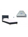 OP Deluxe Pillow Top Mattress + Rio Upholstered Bed Frame with Wooden Legs OP Deluxe Pillow Top Mattress + Rio Upholstered Bed Frame with Wooden Legs