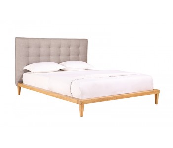 Bondi Timber Upholstered Bed Frame + City Range Medium Soft Pocket Spring Mattress