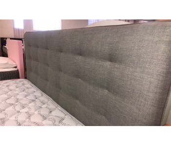 Bondi Timber Upholstered Bed Frame + City Range Medium Soft Pocket Spring Mattress