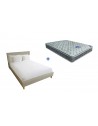 OP Deluxe Pillow Top Mattress + Rio Upholstered Bed Frame with Wooden Legs OP Deluxe Pillow Top Mattress + Rio Upholstered Bed Frame with Wooden Legs