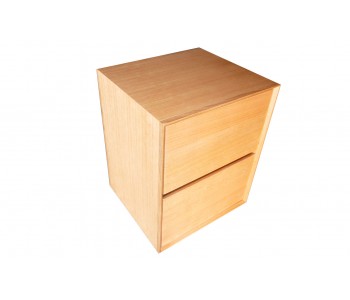 Nordic Custom Timber Bedside Table with 2 Drawers