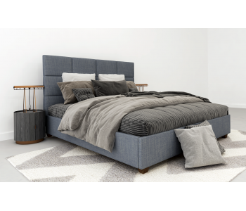 Boxy Custom Upholstered Bed...